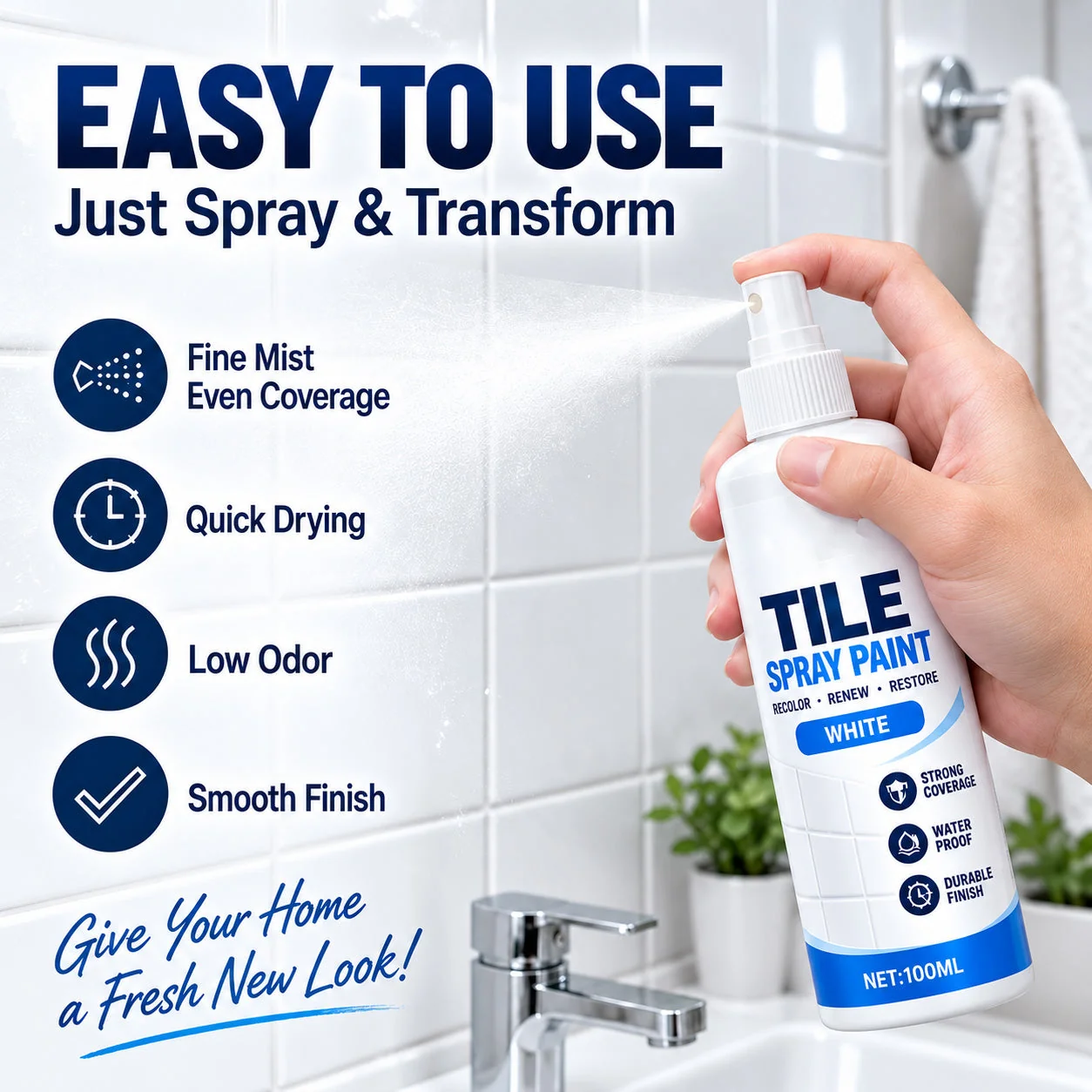 🎨 Tile Renewal Spray Paint | 100ml 3 Colors product image 14