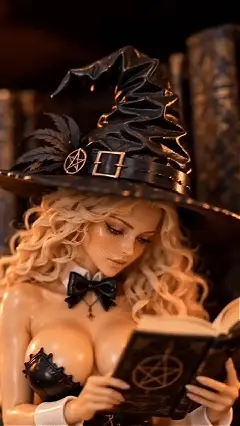 Witchy shelf sitter figurine demonstration
