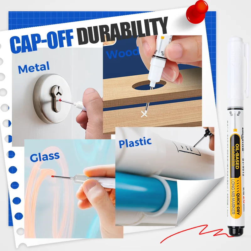 Oil-based marker designed for convenient repetitive marking