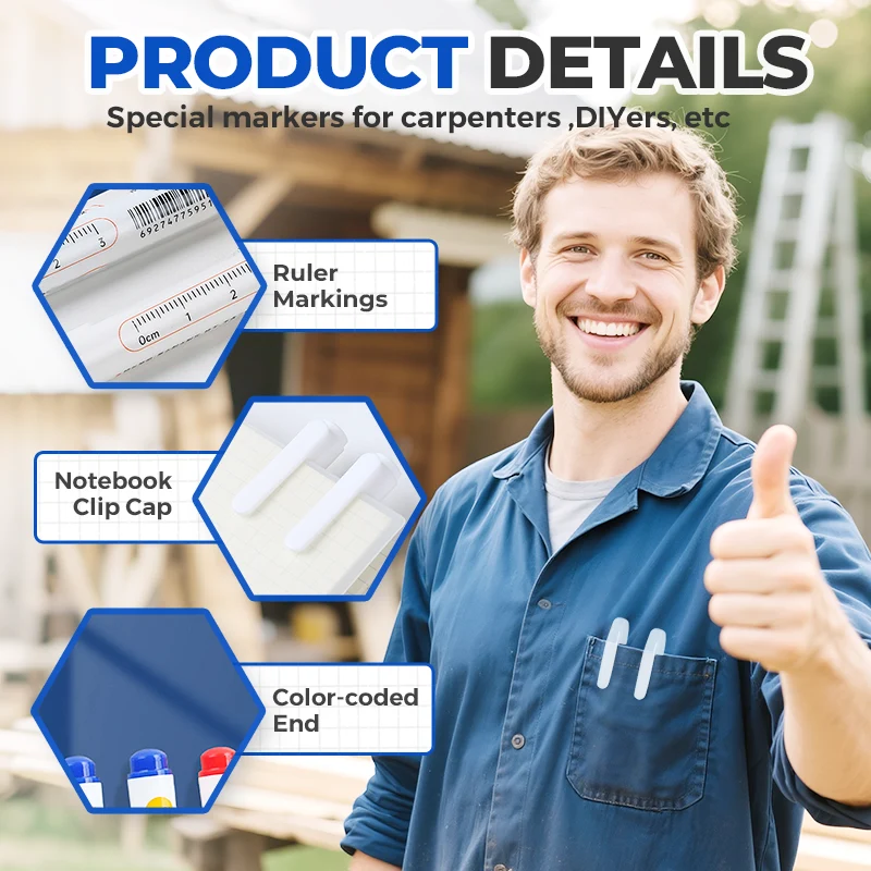 Precision marker used on wood metal plastic and common workshop materials