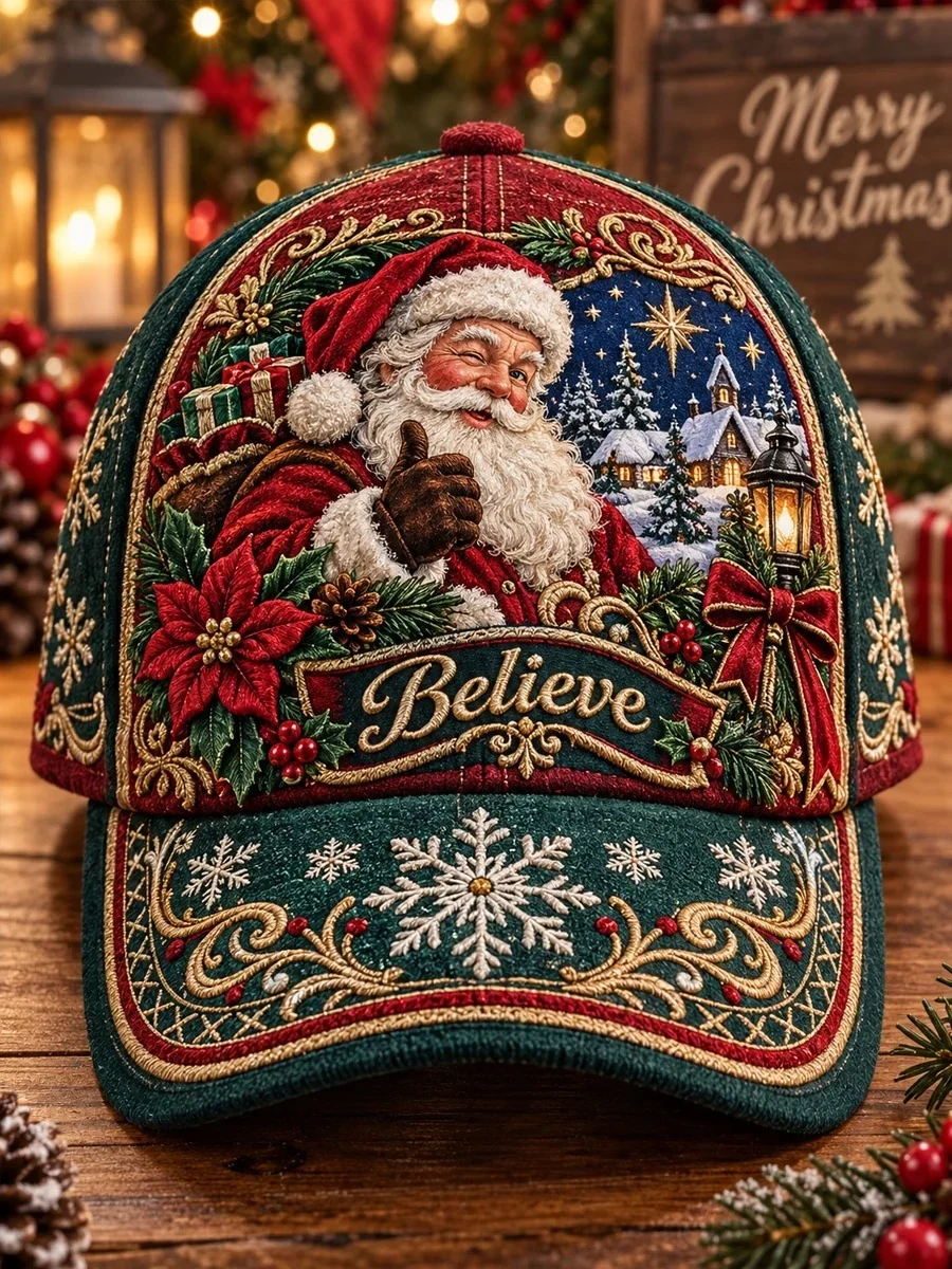 Santa Claus Christmas baseball cap design