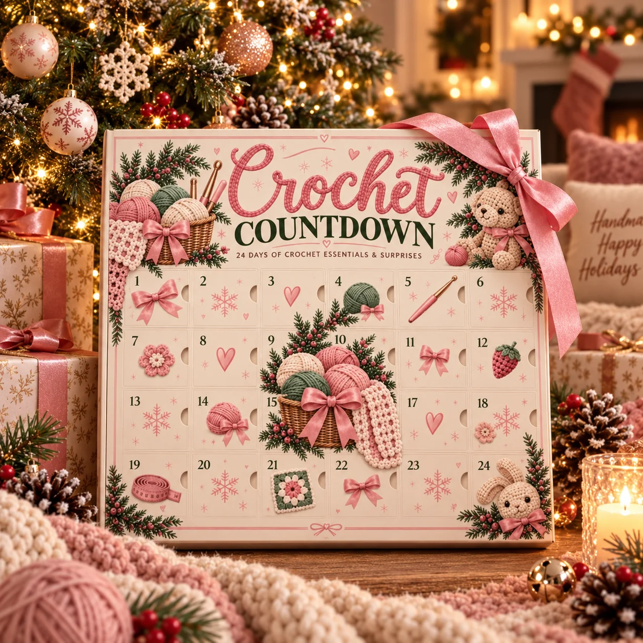 Crochet Advent Calendar yarn hooks and accessories