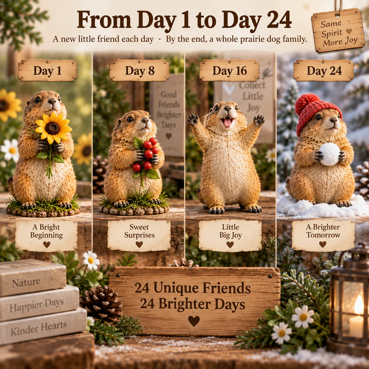 Prairie dog collection journey from Day 1 to Day 24