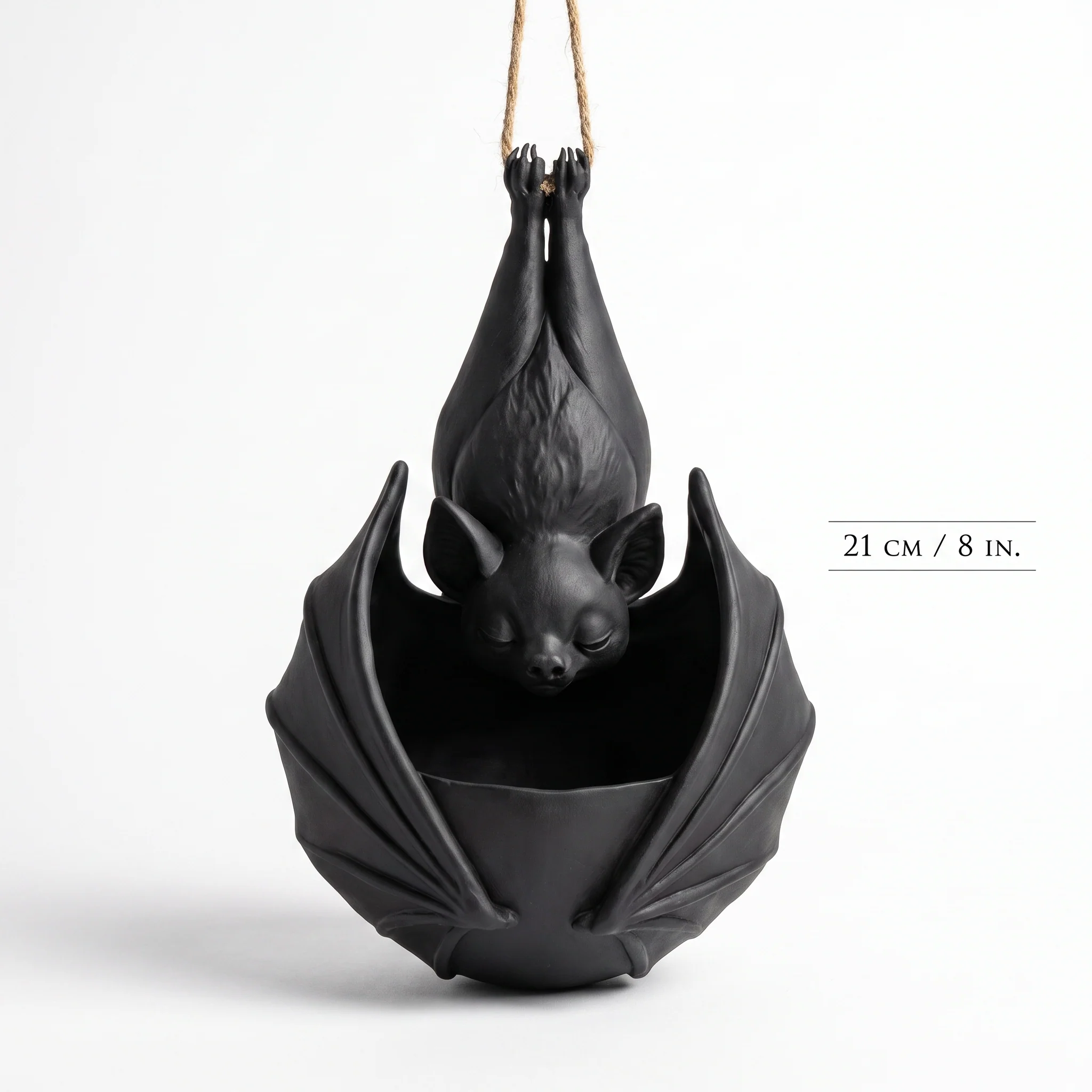 Twenty-one centimeter hanging bat planter