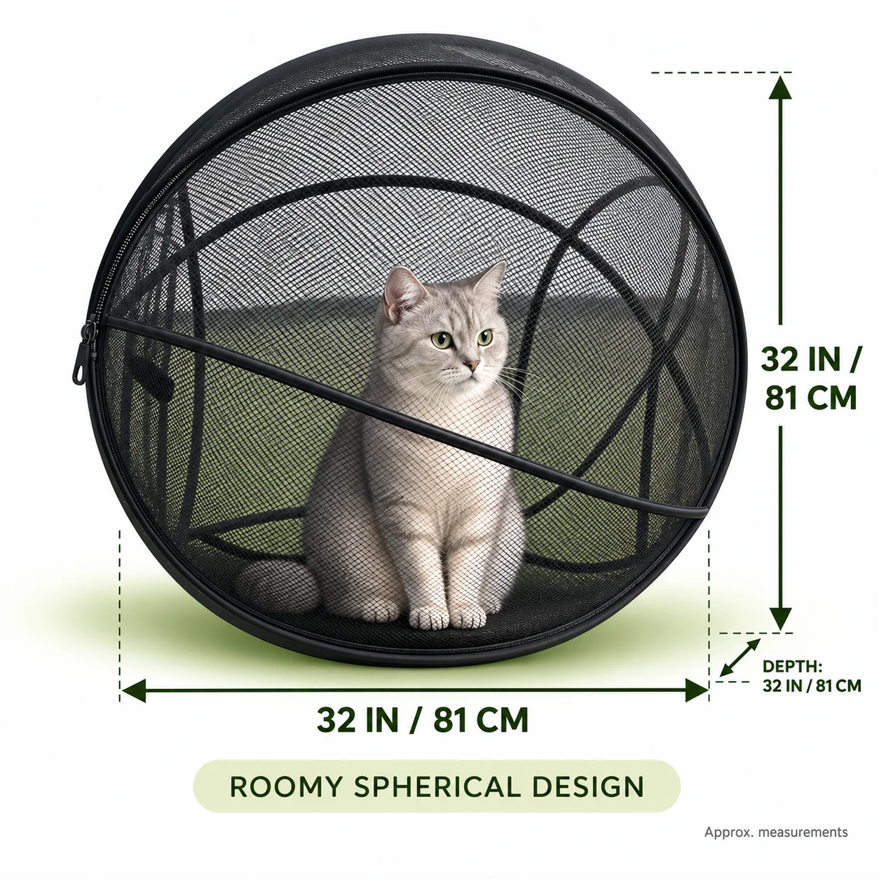 Pop up cat playpen dimensions measuring about 32 inches