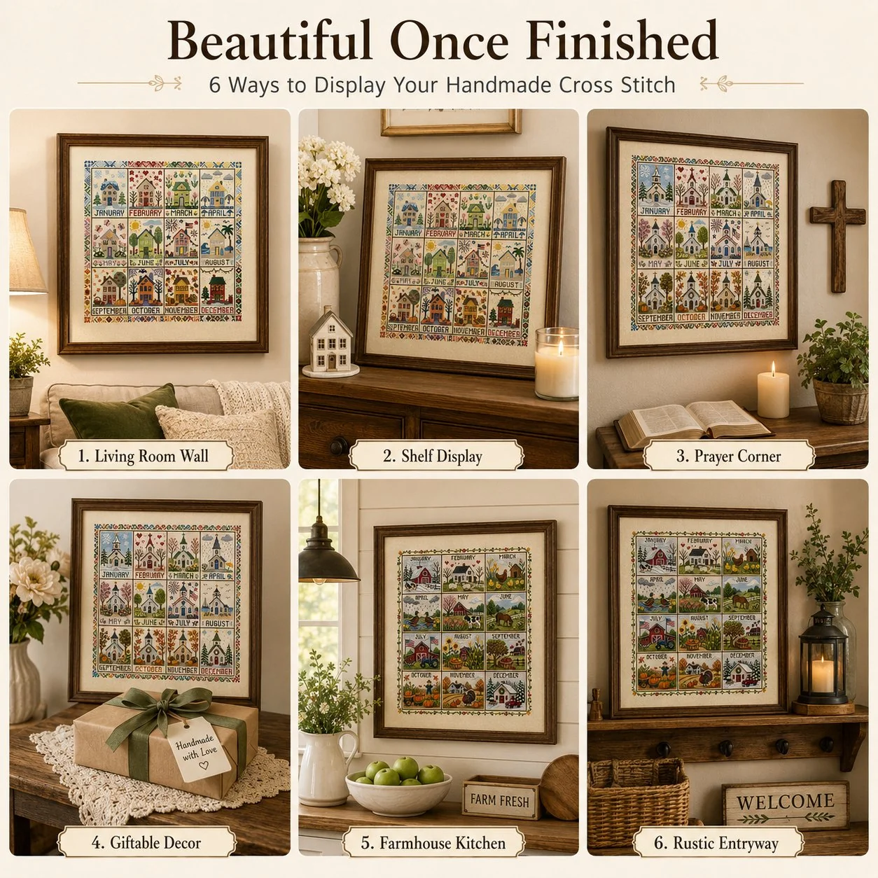 Ways to Display Finished Cross Stitch