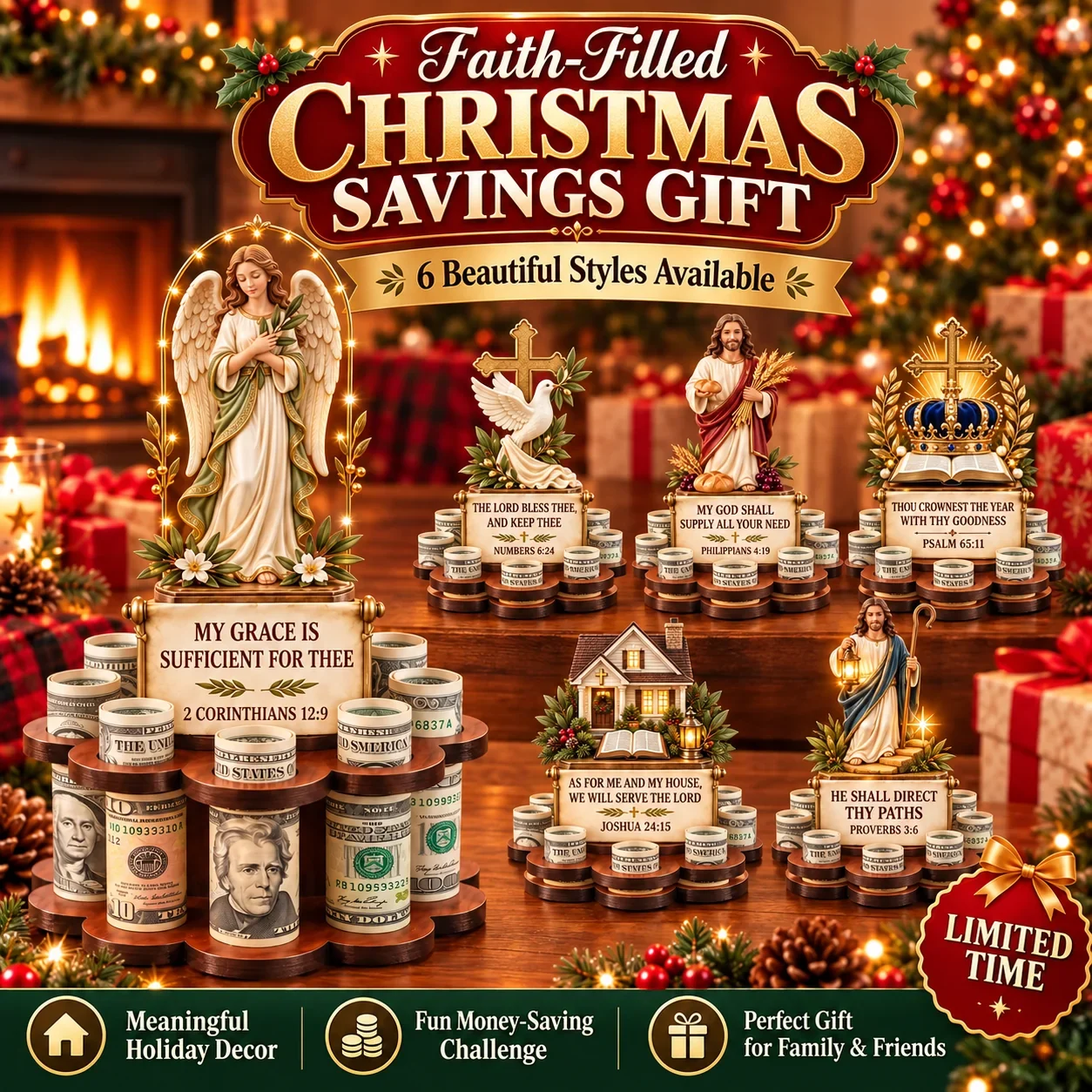 Bible verse savings challenge stand