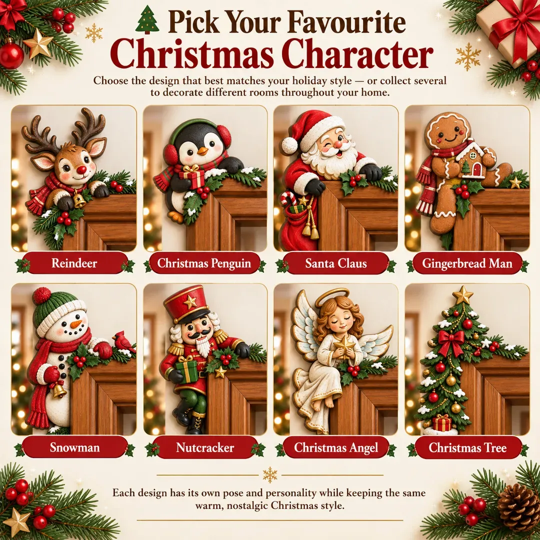 Eight Christmas door frame corner decoration designs