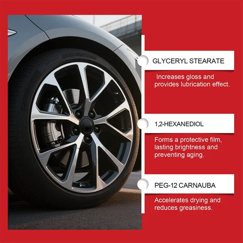 Tire Shine Balm with Sponge – Deep Black Tire Finish