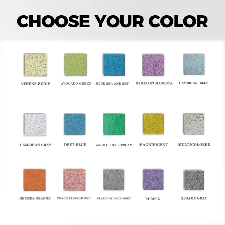Available epoxy floor coating color options