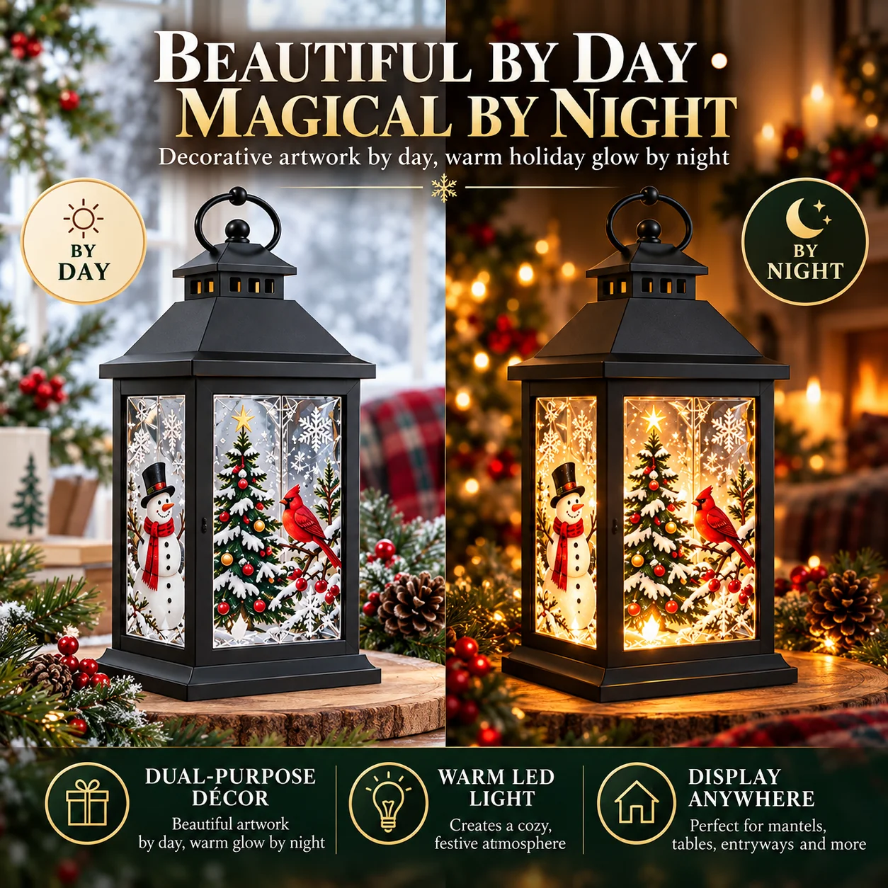 Interchangeable decorative lantern panels