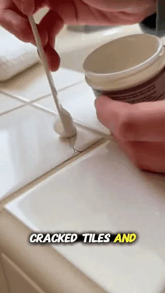 DIY tile crack repair demonstration