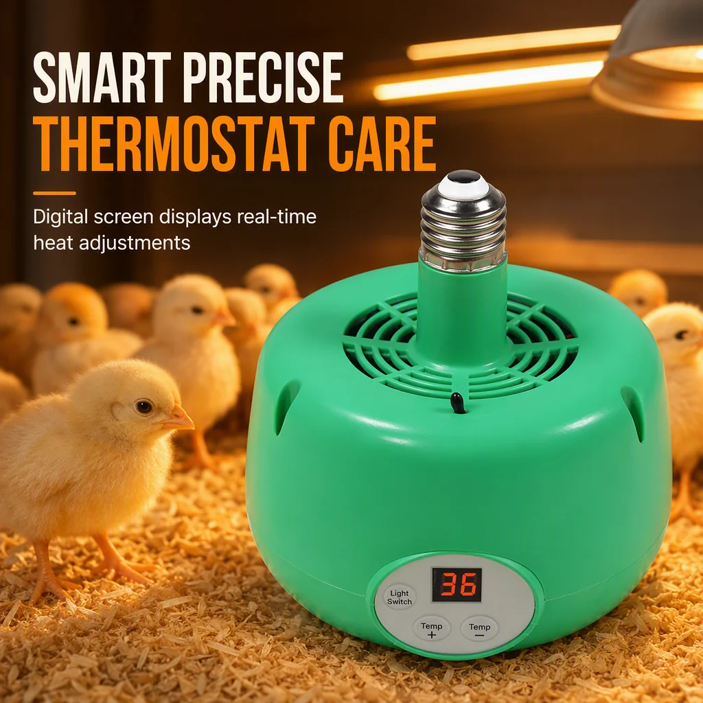 Digital temperature control brooder heater