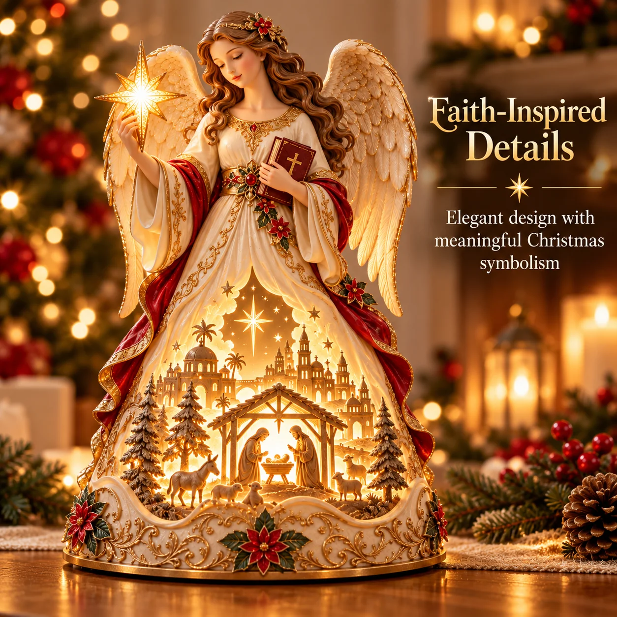 Faith inspired Angel of Bethlehem details