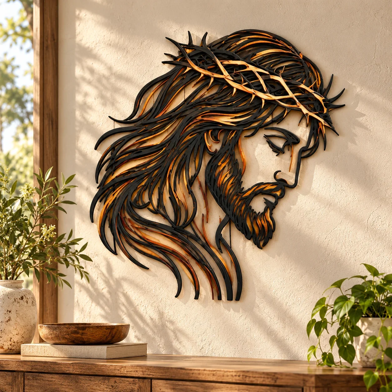 Crown of Grace Jesus Metal Wall Art