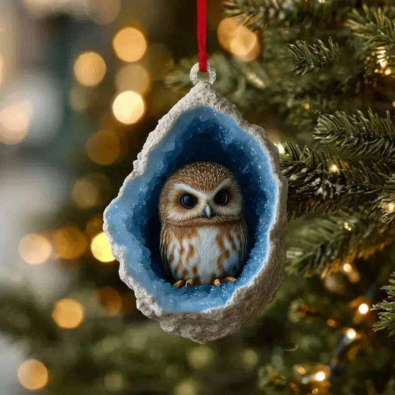 🎄 Woodland Geode Animal Ornaments | 10 Christmas Designs product view 1