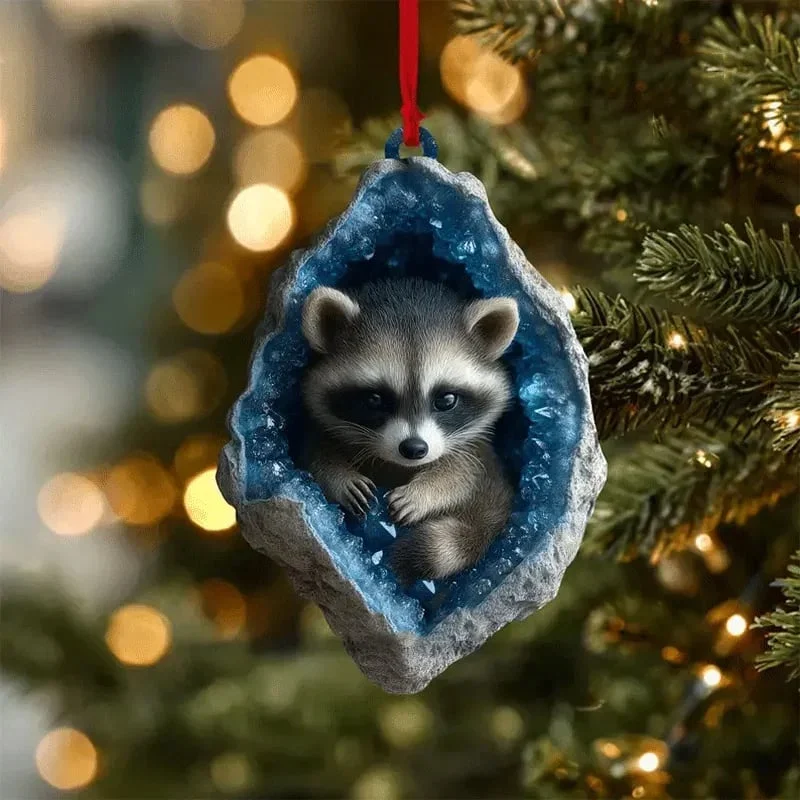 🎄 Woodland Geode Animal Ornaments | 10 Christmas Designs product view 2