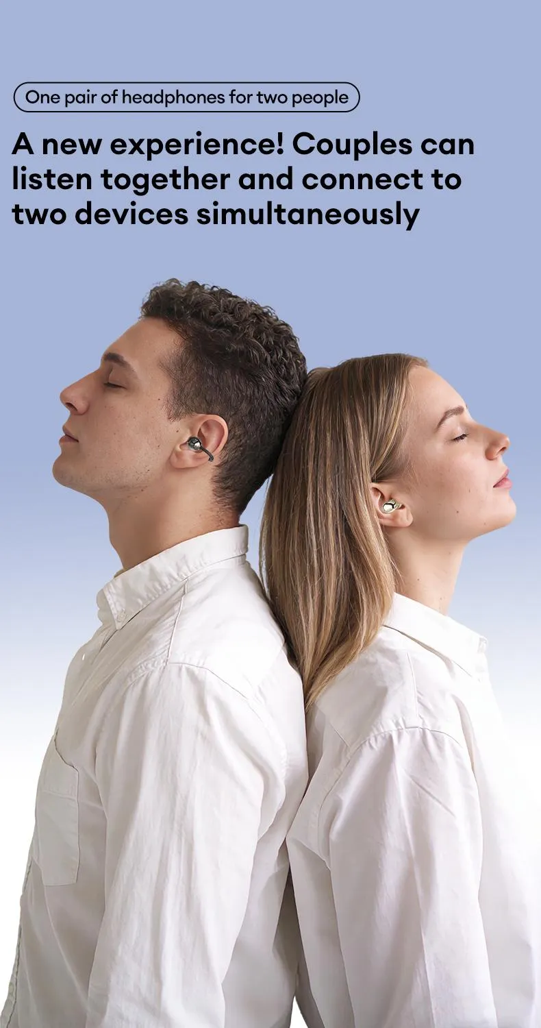 GT630S Bluetooth Wireless Earbuds with Chargeable Power Bank Case, 4 Earbuds, Clip-On Design, Noise Cancellation, Water Resistant, Reverse Phone Charging, Audio for Sports & Sleep, Android & iOS Compatible