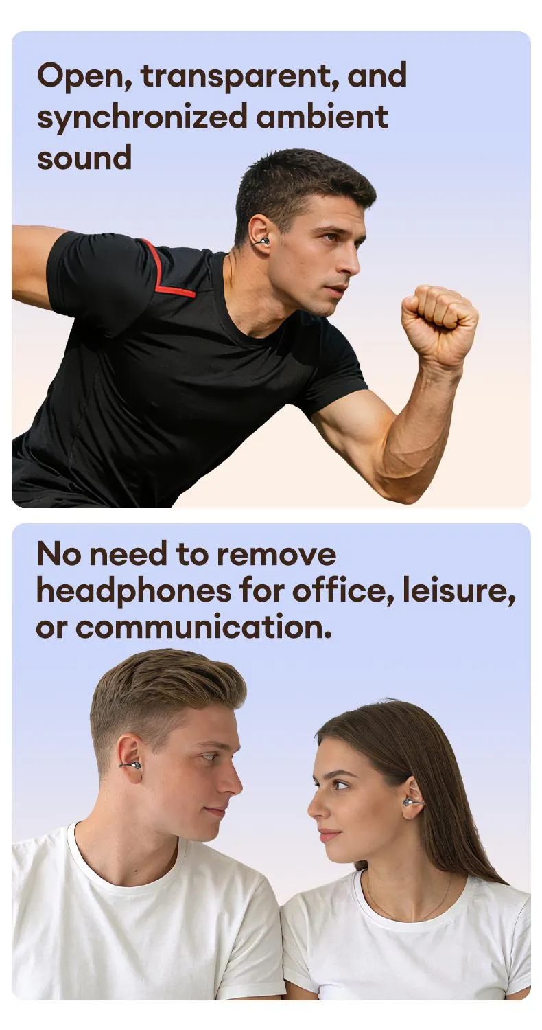 GT630S Bluetooth Wireless Earbuds with Chargeable Power Bank Case, 4 Earbuds, Clip-On Design, Noise Cancellation, Water Resistant, Reverse Phone Charging, Audio for Sports & Sleep, Android & iOS Compatible