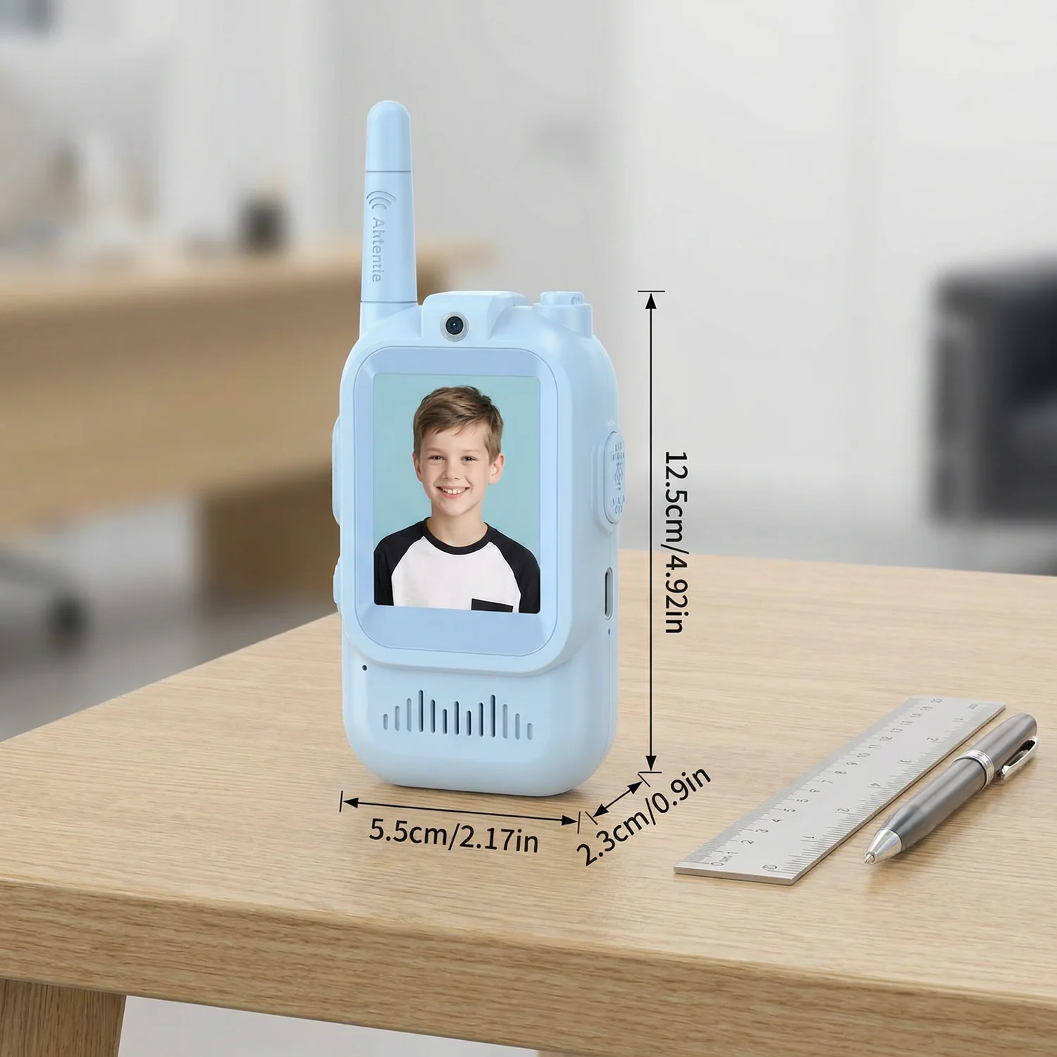Kids video walkie talkie dimensions