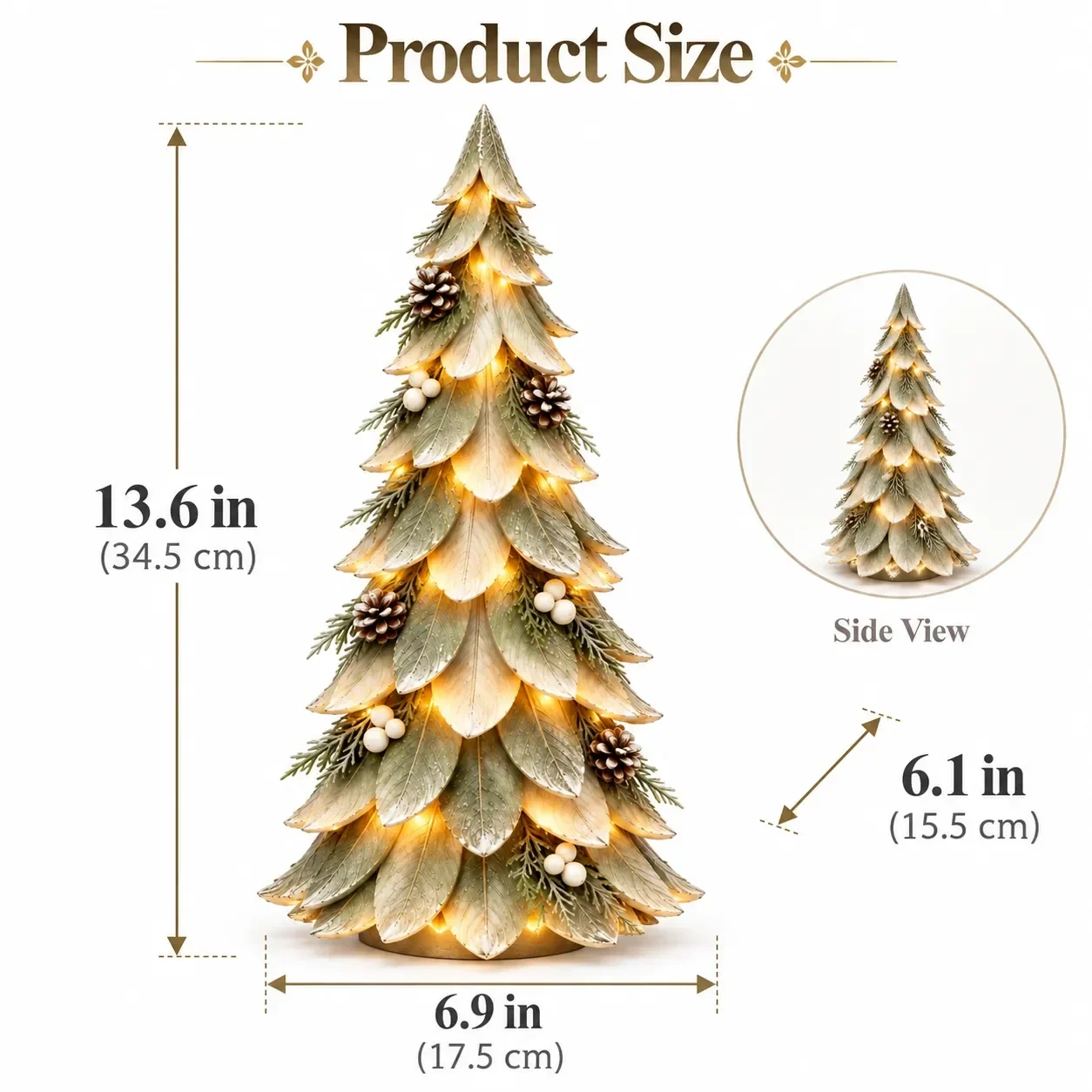 Winterleaf Glow Christmas Tree dimensions