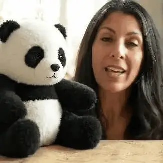 Lifelike moving panda plush