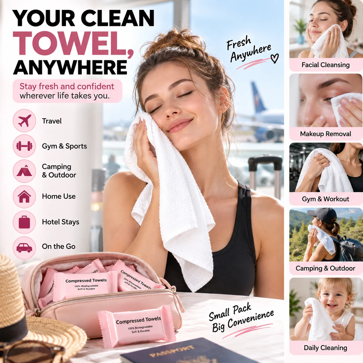 30 Pack Individually Wrapped Compressed Towels