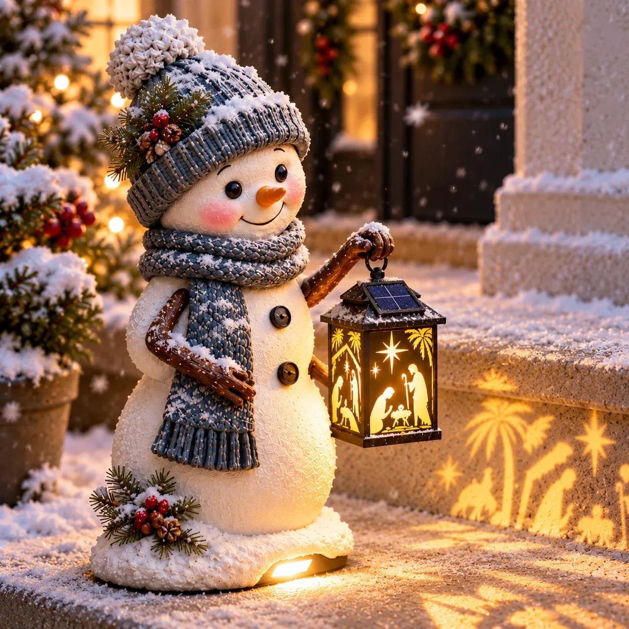 Snowman Nativity Christmas decoration