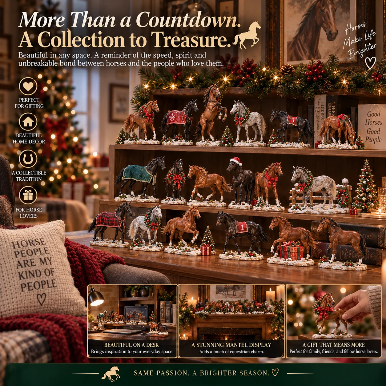 Thoroughbred Christmas collection as home decor and gift