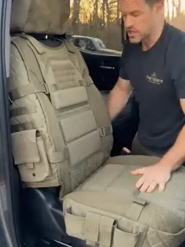 Pickup seat cover gear organization