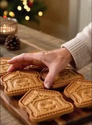 Faith and Nativity Christmas pie mold demonstration