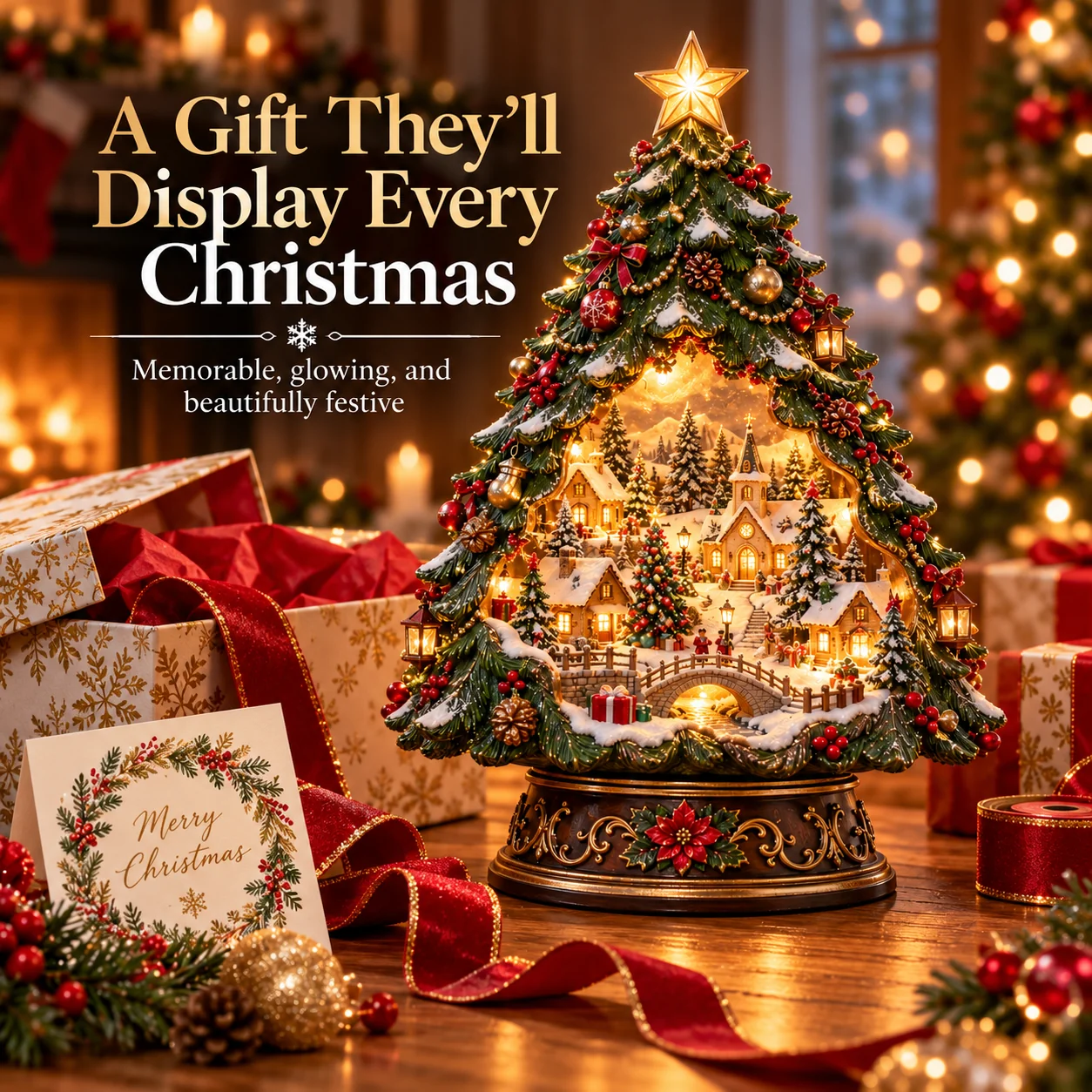 Christmas Tree Keeper holiday gift scene