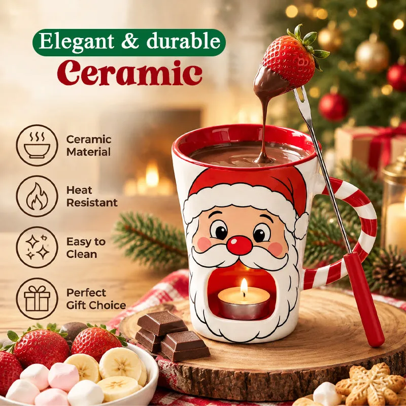 Ceramic Christmas fondue mug