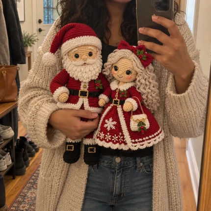Santa and Mrs Claus dolls by Idaberga