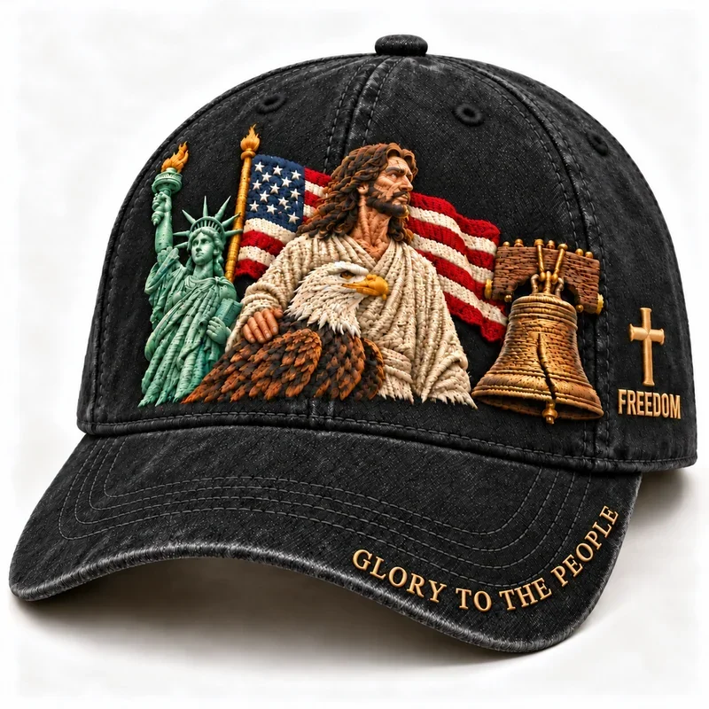 Black Faith and Freedom embroidered cap