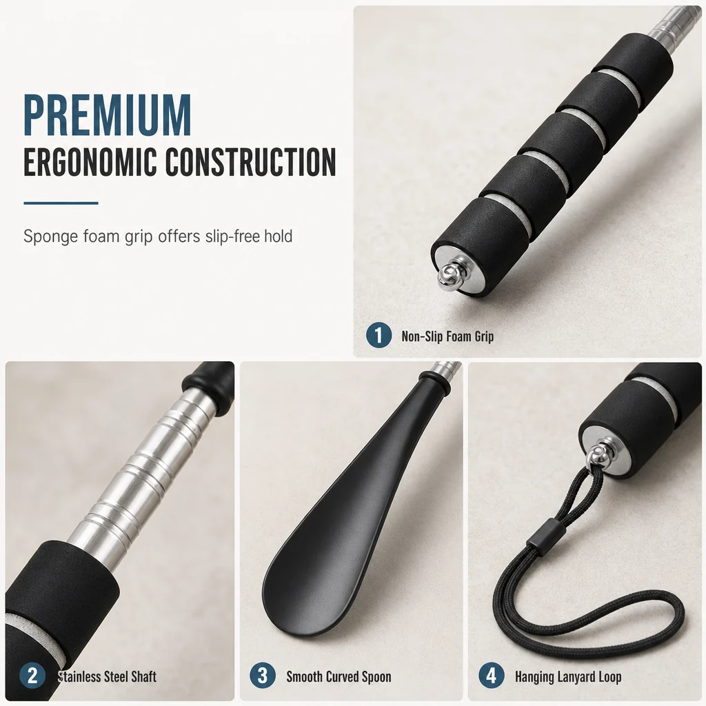 👞 Telescopic Long Shoe Horn | 70cm Reach detail 5