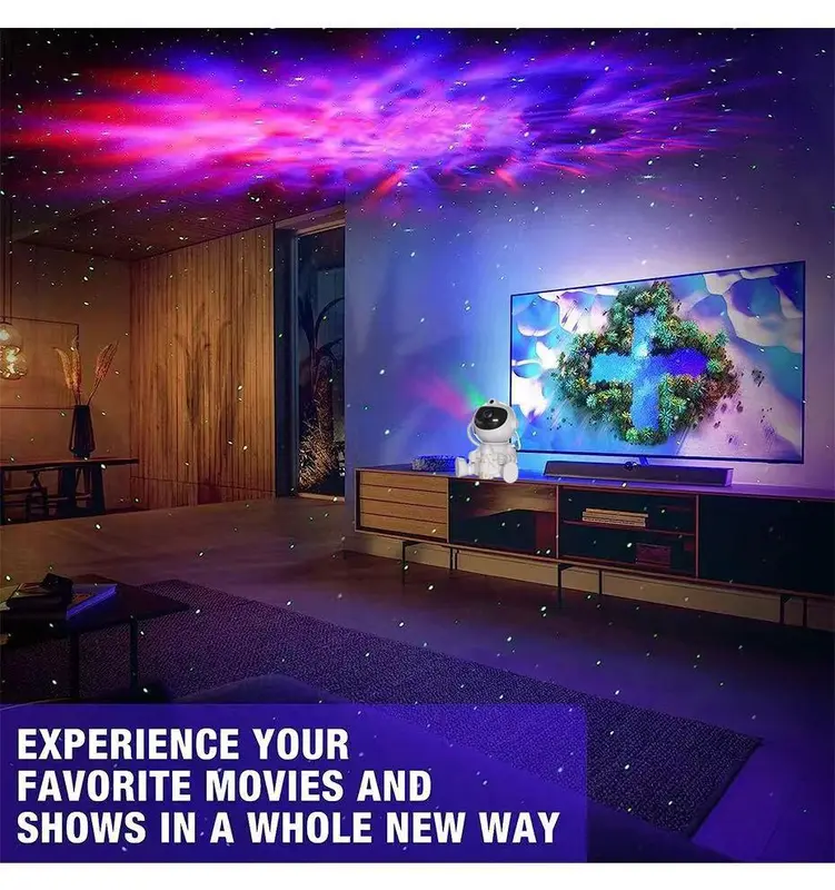 Astronaut Galaxy Projector Room Effect