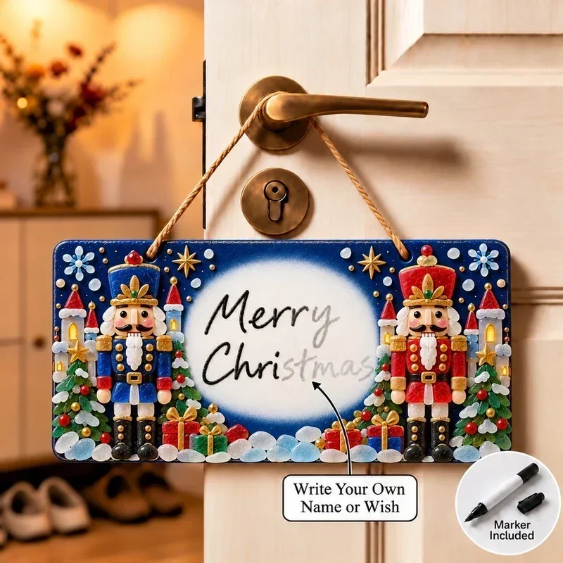 Nutcracker Christmas Kingdom sea glass Christmas sign style