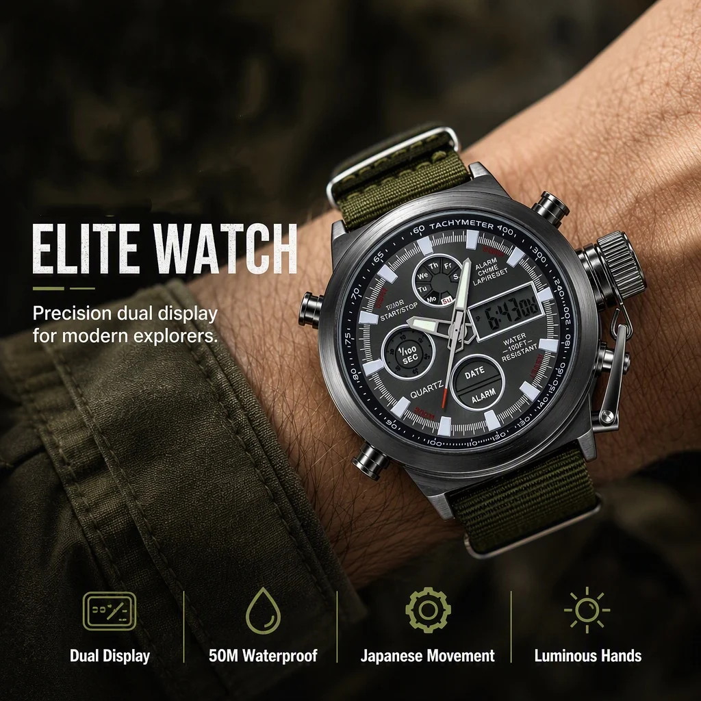 Retro digital sports watch
