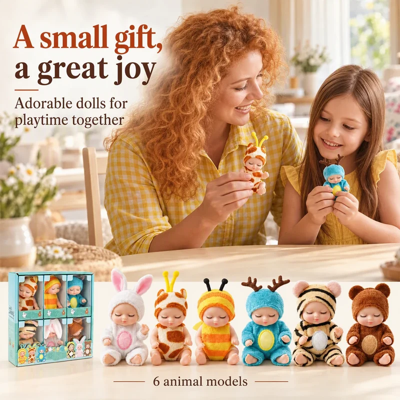 Mini Baby Dolls in Animal Outfits – Encourages pretend play