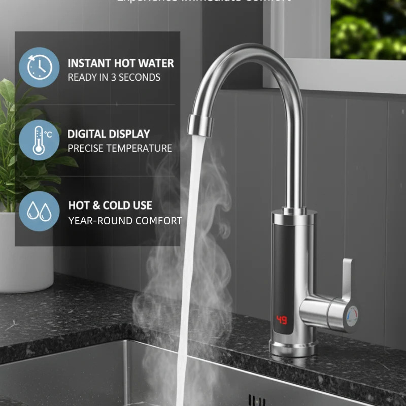 Electric Instant-Heating Faucet – On-demand heating