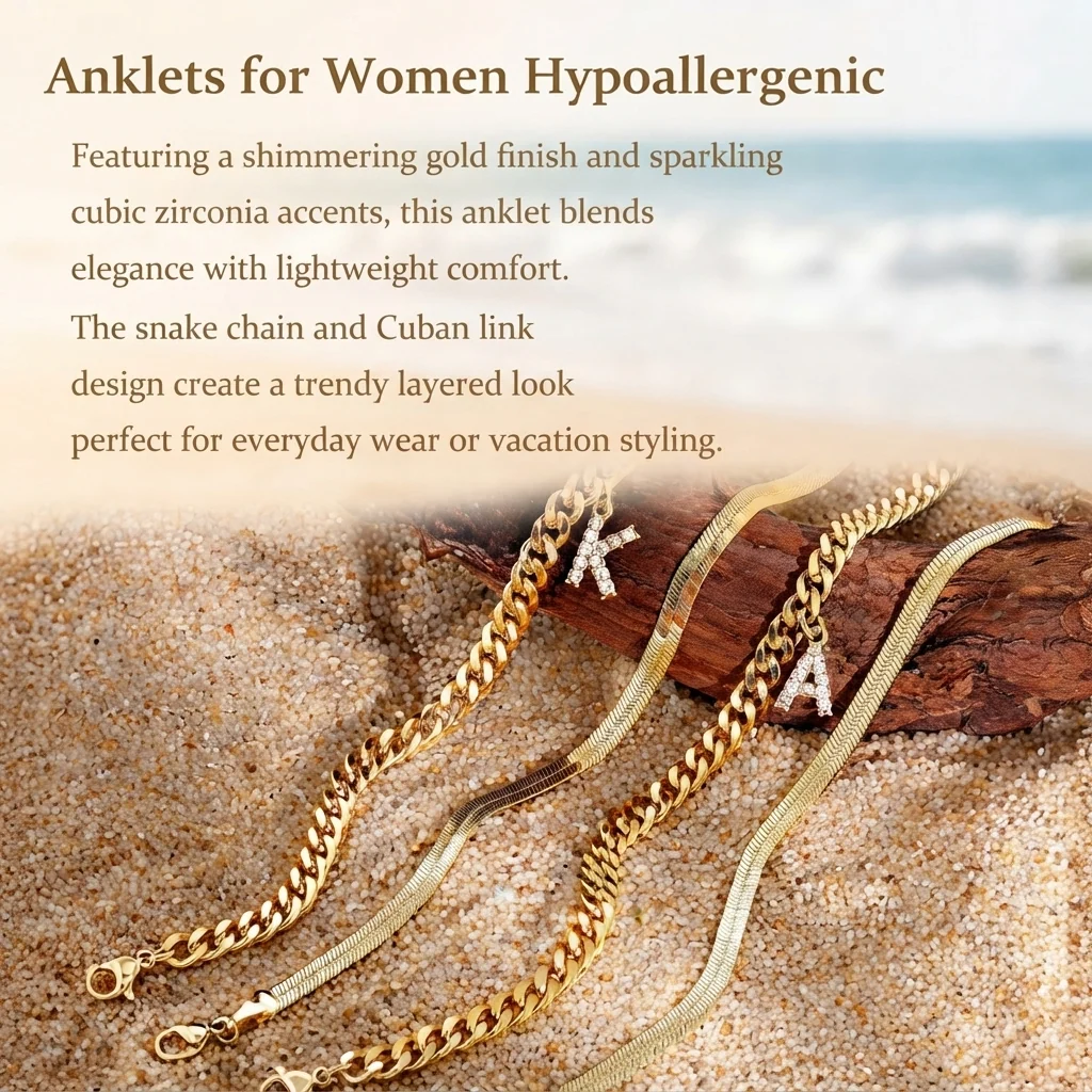 Layered gold anklet everyday outfit