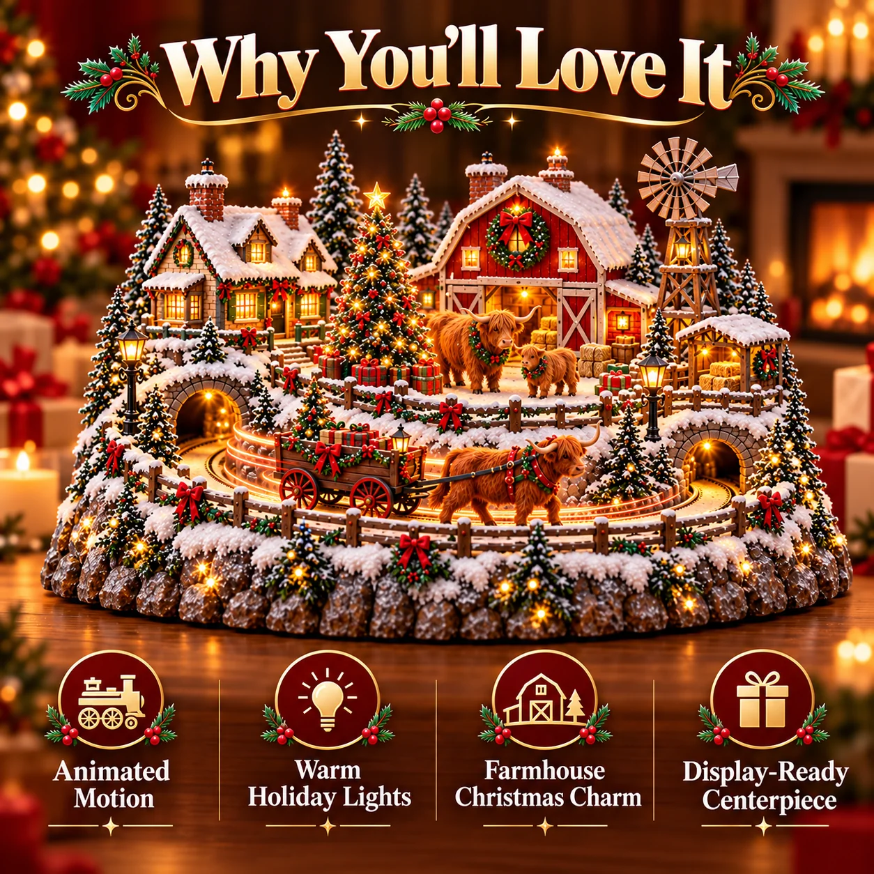 Why you will love Highland Cow Christmas Farm Village