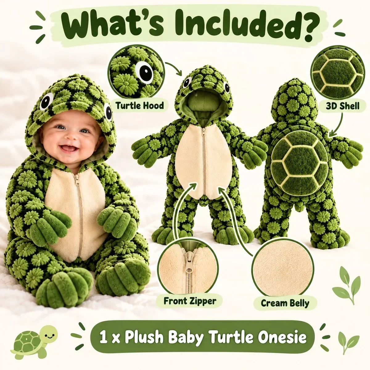Turtle onesie product details
