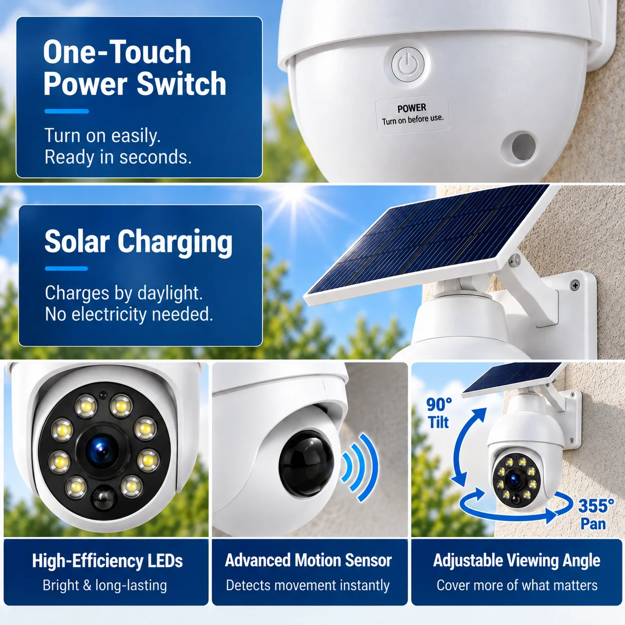 Solar wall light product specifications