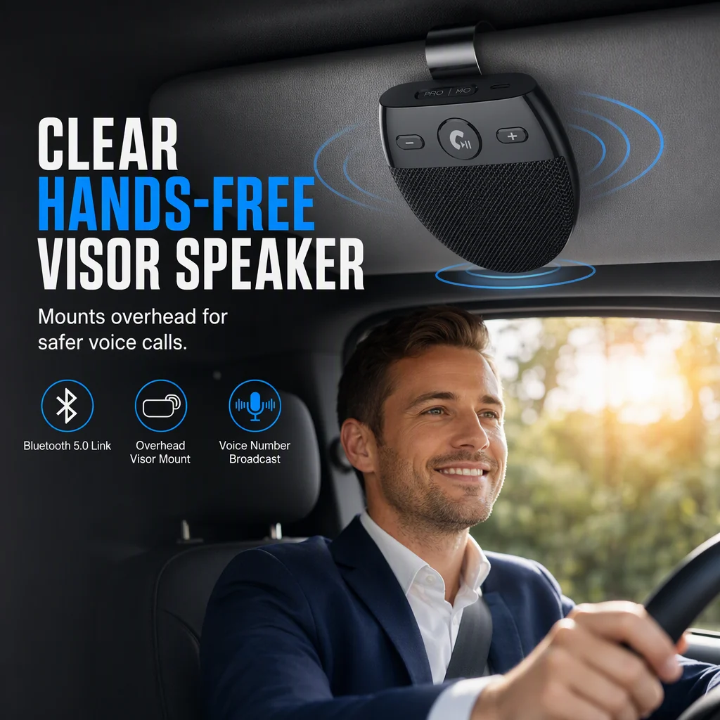 Clip-On Calling | 🚗 SP11 Bluetooth Sun Visor Speakerphone
