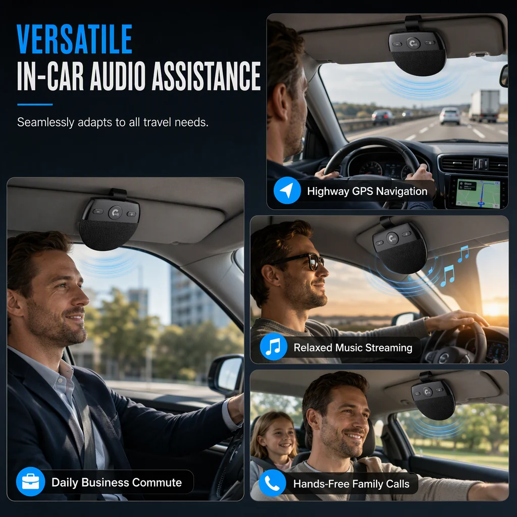 Audio Beyond Calls | 🚗 SP11 Bluetooth Sun Visor Speakerphone