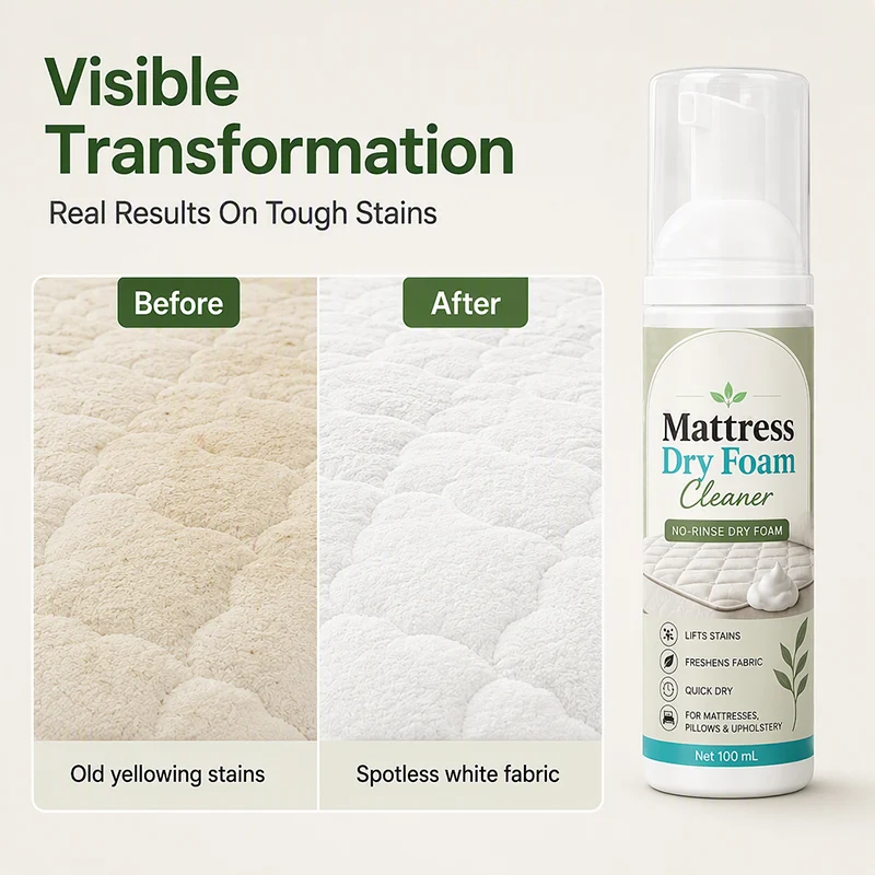 Quick drying mattress foam cleaner