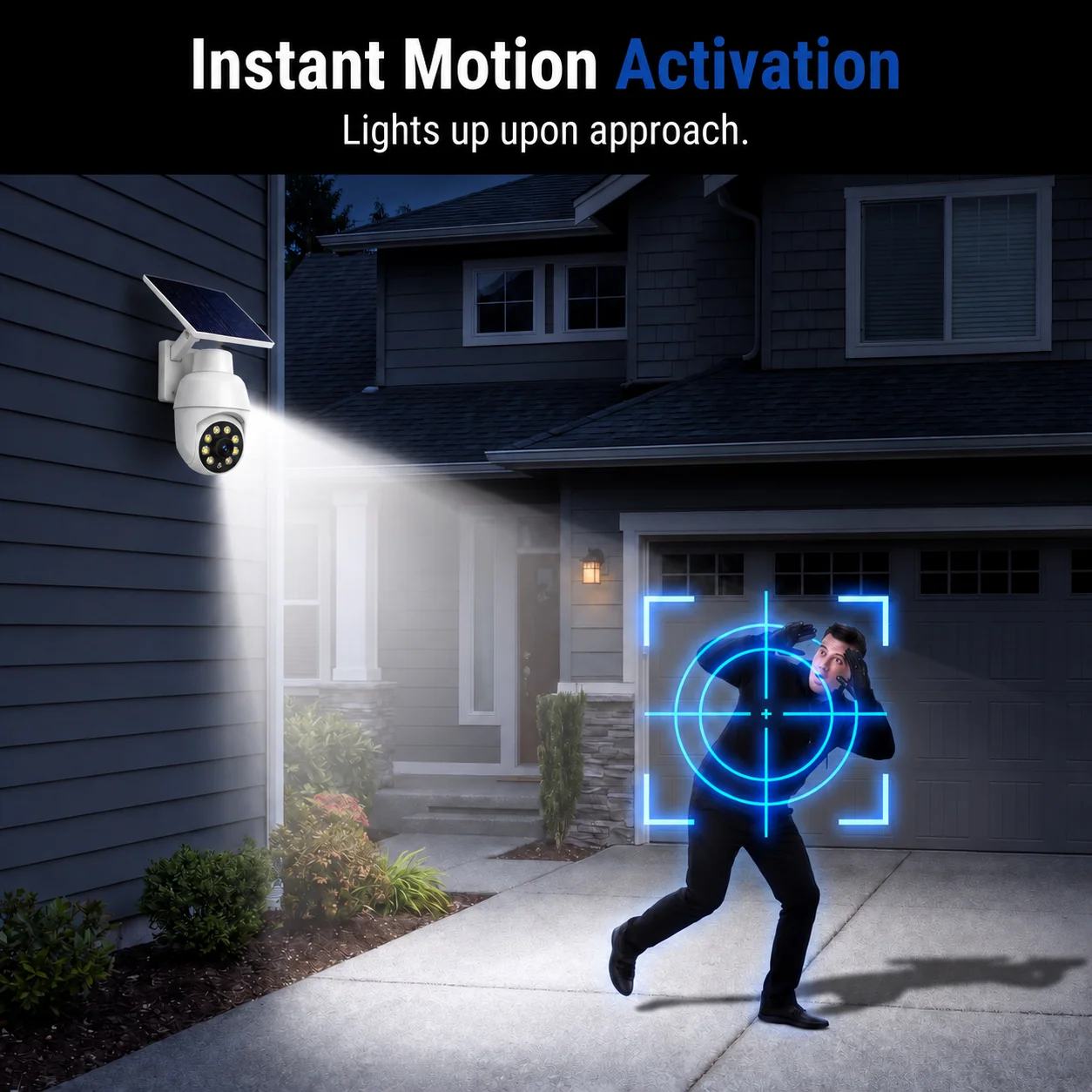 Solar light motion detection illustration