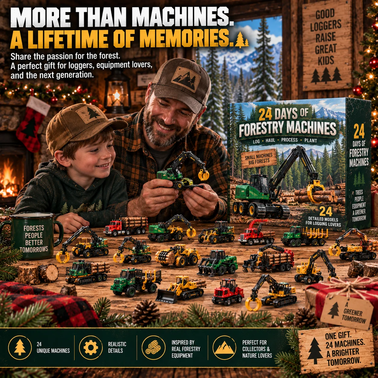 Forestry logging equipment Christmas gift for loggers and collectors